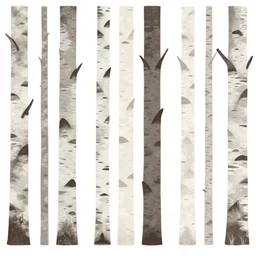 vector art for cnc plasma, laser, unique modern birch tree design pattern