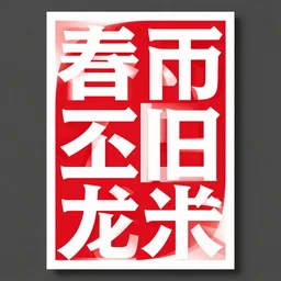 poster design with duochrome contemporary typographic Japanese katakana, red and white colour palette, layout design, illustrator vector graphics