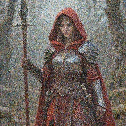 red riding hood warrior, highly detailed, 4k, HDR, award-winning, octane render, artstation