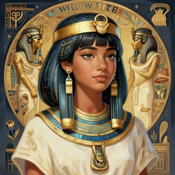 willow smith ancient egyptian young girl, intricate, highly detailed, artstation, digital illustration, orientalism, bouguereau, mucha, ruan jia