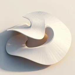 unfinished sculptural pleated curved roof planes lift and descend creating shade and architectural expression, dramatic form, 3 d top view axonometric, surreal geometry, morning light, lightweight structures, isometric view