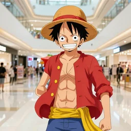 luffy in the mall