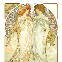 organic psychedlic engraving by alphonse mucha and gustave klint
