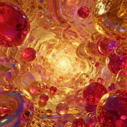 vivid conceptual dream of resonating bliss, vaporwave, intense bliss textures, vaporwave wallpaper environment, intense bliss vibe, nobody here, intense bliss shapes, intense bliss structures, gold, ruby, glass, water, HDR, octane render, 8k, 4k