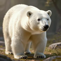 highly detailed macro photo of a white bear, stephen bliss, unreal engine, global illumination, radiant light, detailed and intricate environment