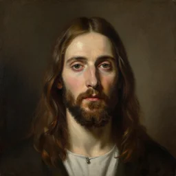 john petrucci as jesus christ portrait, atmospheric lighting, painted, intricate, highly detailed by rembrandt