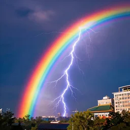 beijing full of rainbow, greg rutkowski, digital art, fantasy art, volumetric lightning, volumetric shadows, very high detail, unreal engine, cinematic lightning, high quality