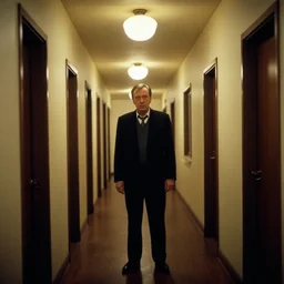 a stanley kubrick hallway