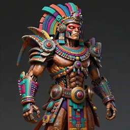 hyper detailed ultra sharp of a aztec biomechanical warrior trance man. trending on artstation, demon paint aesthetic, hellwave, colorful, psychedelic, ornate, intricate, digital painting, concept art, smooth, sharp focus, illustration, art by artgerm and greg rutkowski and h. r. giger, 8 k