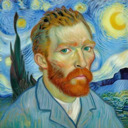 painting in the style of van gogh of a latino man with a gigantic beard that has become self aware and is trying to kill him with it's many tentacles made of hair