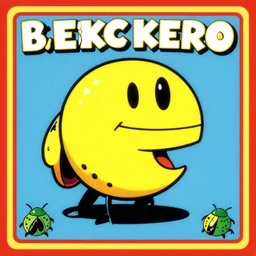packman as the beetles album cover, 7 0 s, acid