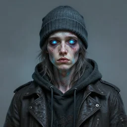 portrait of a starving ai artist, detailed clothing, beanie, concept art, artstation, detailed luminescent digital painting by alan lee and artgerm, exquisite masterpiece
