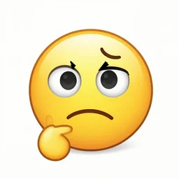 Badly drawn thinking emoji
