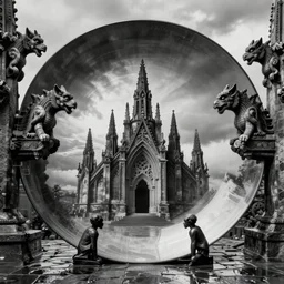 wet plate photography of gargoyles, giger, beksinski, barlowe