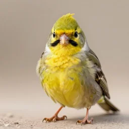 An adorable mustached canary, highly detailed, digital painting, artstation, concept art, sharp soft focus, studio light, by Phil and Kaja Foglio,