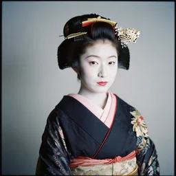 Portrait Photograph of a Japanese Geisha Lomography Earl Grey 100