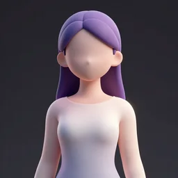 girl, hiroyuki takahashi style, smooth shapes and gradients style, transformed into 3 d picture