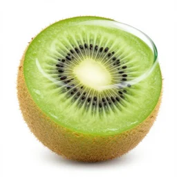 Kiwi fruit, kiwi, bird, blended together