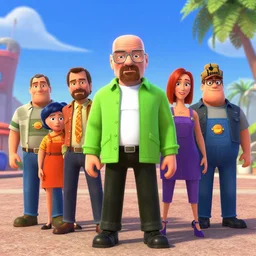 cast of breaking bad as disney 3 d characters