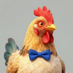 a headless chicken with a bowtie, trending on artstation