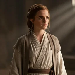 A still of Emma Watson in Star Wars movie as Leia