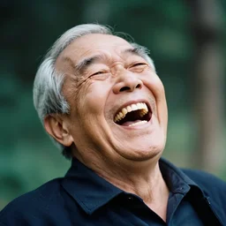 a grandfather face explodes from laughing so hard, fujifilm velvia 5 0