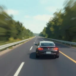 A car in the highway, digital art