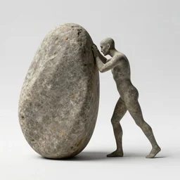 a metamorphosis between a stone and a man