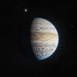 a planet in the sky full of stars