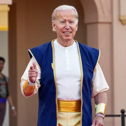 Joe Biden dressed as Aladdin