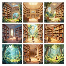 photo cartoon bd illustration comic manga painting of library environement : 5 fantasy environement, digital painting : 1 fat brush concept sketch artist bd enki bilal : 1 0