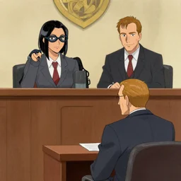 phoenix wright and saul goodman, courtroom sketch