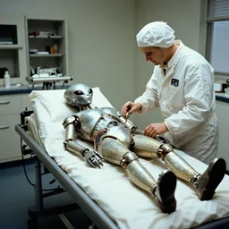 1 9 6 0 ´ s old secret photos of a alien robot autopsy, grain filter