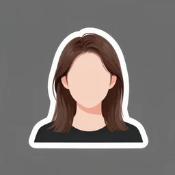 girl with medium length brown hair. black shirt. no face visible. centered median photoshop filter cutout vector behance hd artgerm jesper ejsing!