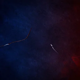brittle. digital art, grunge texture. dark blue and dark red color scheme