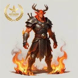 burning treefolk warrior, digital painting, trending on artstation, concept art, sharp focus, illustration, award winning photograph, art by artgerm, greg rutkowski, and magali villeneuve