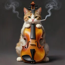 cat smokes bong shaped like violin anno sakimichan stanley artgerm lau rossdraws james jean marc simonetti elegant highly detailed digital painting artstation