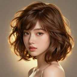 beautiful girl brown blob hair, cute, intricate, highly detailed, digital painting, trending on artstation, concept art, smooth, sharp focus, backlit, rim light, vivid colors, illustration, unreal engine 5, 8 k, art by rossdraws and alphonse mucha