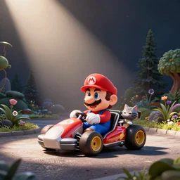 mario kart cat waluigi