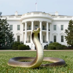 snake in front of the white house