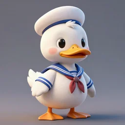 award - winning detailed concept art of a cute iconic anthropomorphic little duck character wearing a sailor suit. art by wlop on bcy. net, realistic. detailed feathers, art by cheng yi. artstationhd, artgerm, disney pixar zootopia