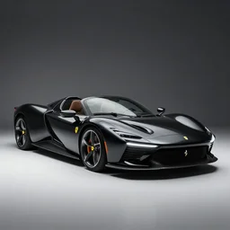 “A black 2025 Ferrari Daytona Spyder Concept, studio lighting, 8K”