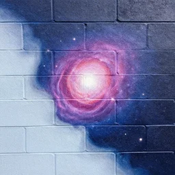 the edge of the universe is a painted cinder block wall