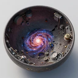 corrupted universe within [ bowl ]!!!, trending on artstation, cgsociety, [ overhead view ]!!, 4 k quality, intricately defined, professional photography, complexly detailed, polycount