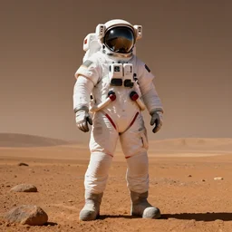futuristic astronaut posing on mars, portrait, full body shot, digital art, concept art, fantasy art, highly detailed, hd wallpaper, hdr, artstation, deviantart, behance