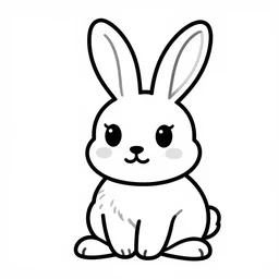 line art crazy rabbit vector illustration with inner negative space, svg, mcbess, behance, devianart, artstation, dribble, creary, ello, cgsociety, drawcrowd, pixiv, concept art world, our art corner, newgrounds, doodle addicts, penup