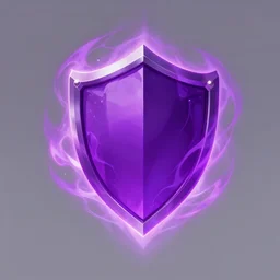 a shield of purple energy, emanating and flowing energy, skill ability art, digital art, plain background