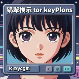 an retro anime image, key generator for music plugin, hd, old internet art, detailed face, keygen, high quality, aesthetic,