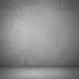 studio backdrop, solid gray, paint stained concrete, random words, monochrome
