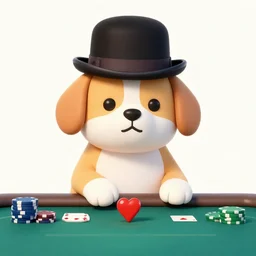 dog wearing bowler hat playing poker trending on artstation